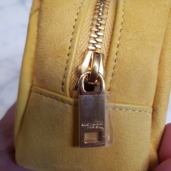 Saint Laurent Cube Molly Suede YSL Keyring/Coin pouch - Picture 6 of 11